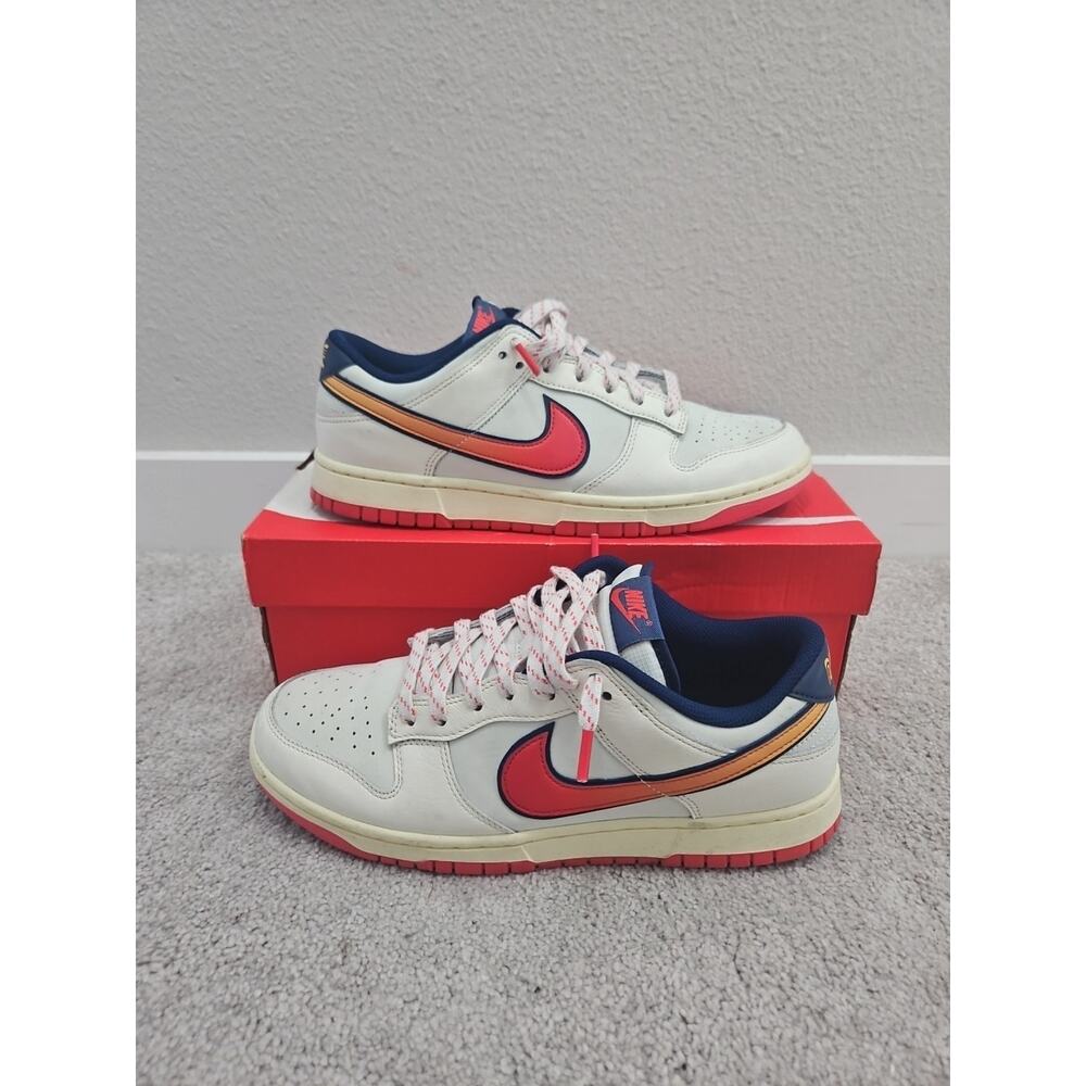Nike Dunk Low Mens Size 10 Retro Pack HV5749-110 Sail Red Navy